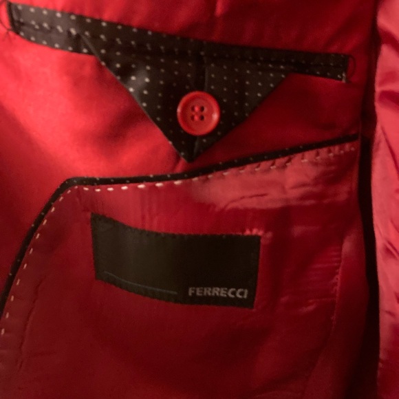 Ferrecci two piece, pants, jacket suit, Italian red - Picture 6 of 16